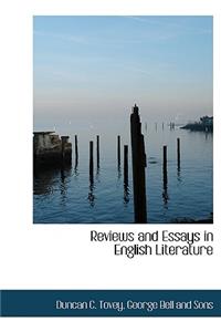 Reviews and Essays in English Literature
