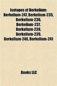 Isotopes of Berkelium