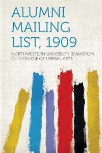 Alumni Mailing List, 1909