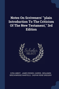 Notes On Scriveners' 