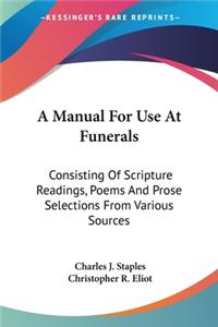 Manual For Use At Funerals