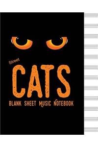 Street Cats Blank Sheet Music Notebook