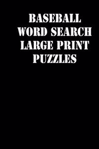 Baseball Word Search Large print puzzles