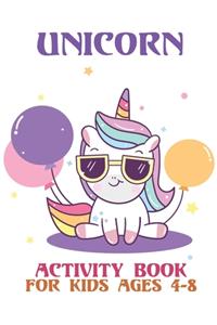 Unicorn Activity Book For Kids Ages 4-8