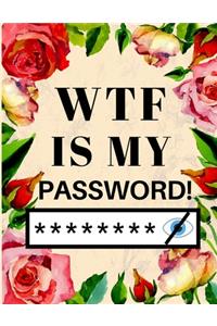 WTF Is My Password - Large Print Organizer For Elderly