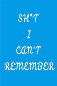 Shit I Can't Remember