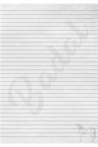 Badal Horse Journal: Blank Lined Horse Name Notebook To Write In V1