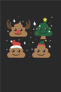 Christmas Poo Emoji Notebook
