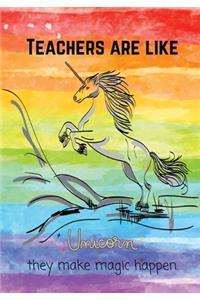 Teachers are like Unicorn they make magic happen