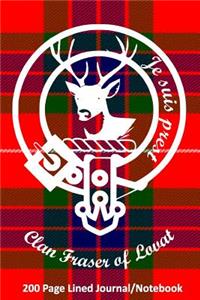 Clan Fraser of Lovat 200 Page Lined Journal/Notebook