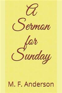Sermon for Sunday