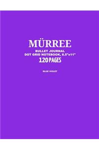 Murree Bullet Journal, Blue Violet, Dot Grid Notebook, 8.5 X 11, 120 Pages