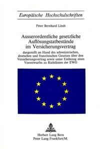 Ausserordentliche gesetzliche Aufloesungstatbestaende im Versicherungsvertrag