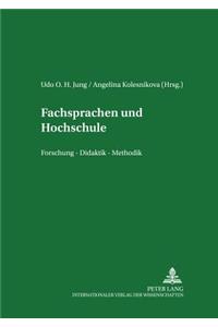 Fachsprachen Und Hochschule