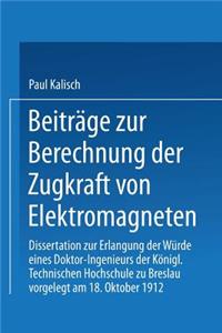 Beiträge zur Berechnung der Zugkraft von Elektromagneten