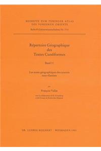 Repertoire Geographique Des Textes Cuneiformes