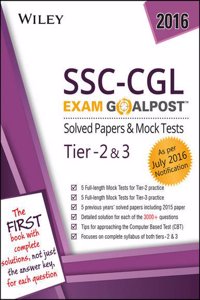 Wiley's SSC - CGL Exam Goalpost Solved Paper & Mock Test, Tier - 2 & 3