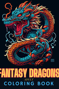 Fantasy Dragons Adult Coloring Book