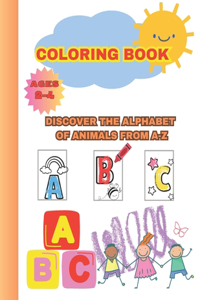 Coloring Book Discover the alphabet of animals from A-Z