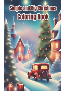 Simple and Big Christmas Coloring Book