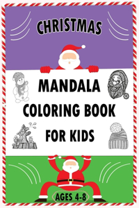 Christmas Mandala coloring book for kids ages 4-8