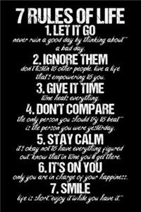 7 Rules Of Life - Funny Happy 17th Birthday Notebook gift