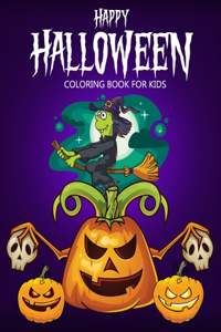 Happy Halloween Coloring Book For Kids