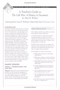Teacher's Guide to Cold War