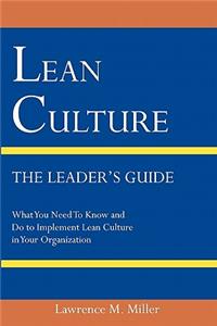 Lean Culture - The Leader's Guide