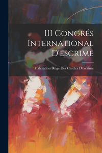 III Congrés International D'escrime