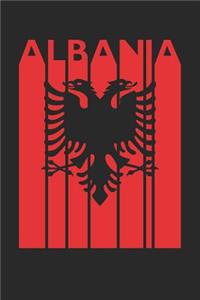 Vintage Albania Notebook - Retro Albania Planner - Albanian Flag Diary - Albania Travel Journal