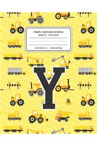 Primary Composition Notebook Grades K-2 Story Journal Y