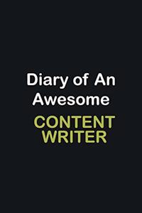 Diary of an awesome Content Writer