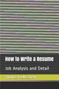 How Write a Resume