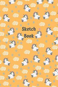 Sketch Book: Cute Baby Unicorn Sketchbook for Kids, Doodle, Draw and Sketch - Vol 5 - 8.5 X 11 - 120 Pages