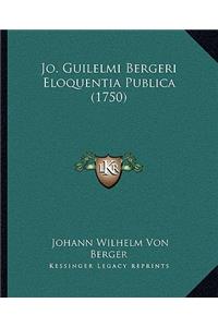 Jo. Guilelmi Bergeri Eloquentia Publica (1750)