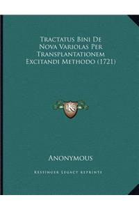 Tractatus Bini De Nova Variolas Per Transplantationem Excitandi Methodo (1721)