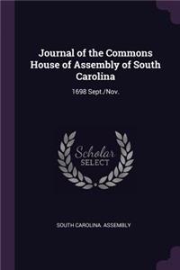 Journal of the Commons House of Assembly of South Carolina: 1698 Sept./Nov.