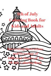 4th of July Coloring Book for Kids and Adults