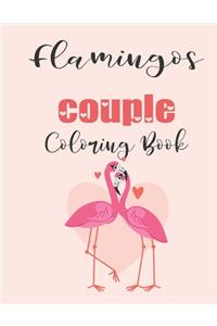 Flamingos Couple Coloring Book