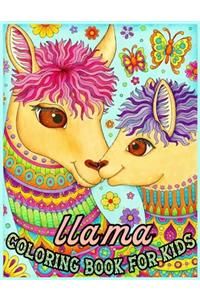 llama COLORING BOOK FOR KIDS