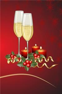 Christmas Wine Glasses Journal Notebook