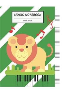 Music Notebook Wide Staff