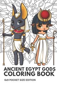 Ancient Egypt Gods Coloring Book 6x9 Pocket Size Edition