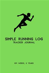 Simple Running Log Tracker Journal