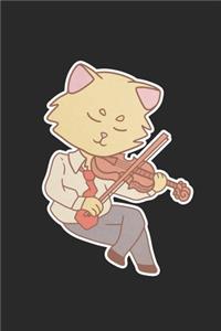 Violin Music Cat Notebook