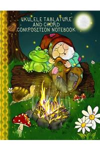 Ukulele Tablature and Chord Composition Notebook