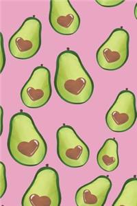 Avocado Love: Dot Grid Notebook for People Who Love Healthy Fats and Watercolor Avocado Patterns Prints and Hearts