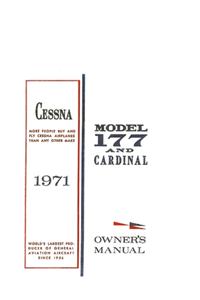 Cessna 177 1971 Cardinal Owner's Manual