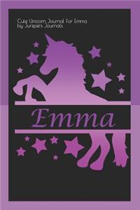 Cute Unicorn Journal for Emma